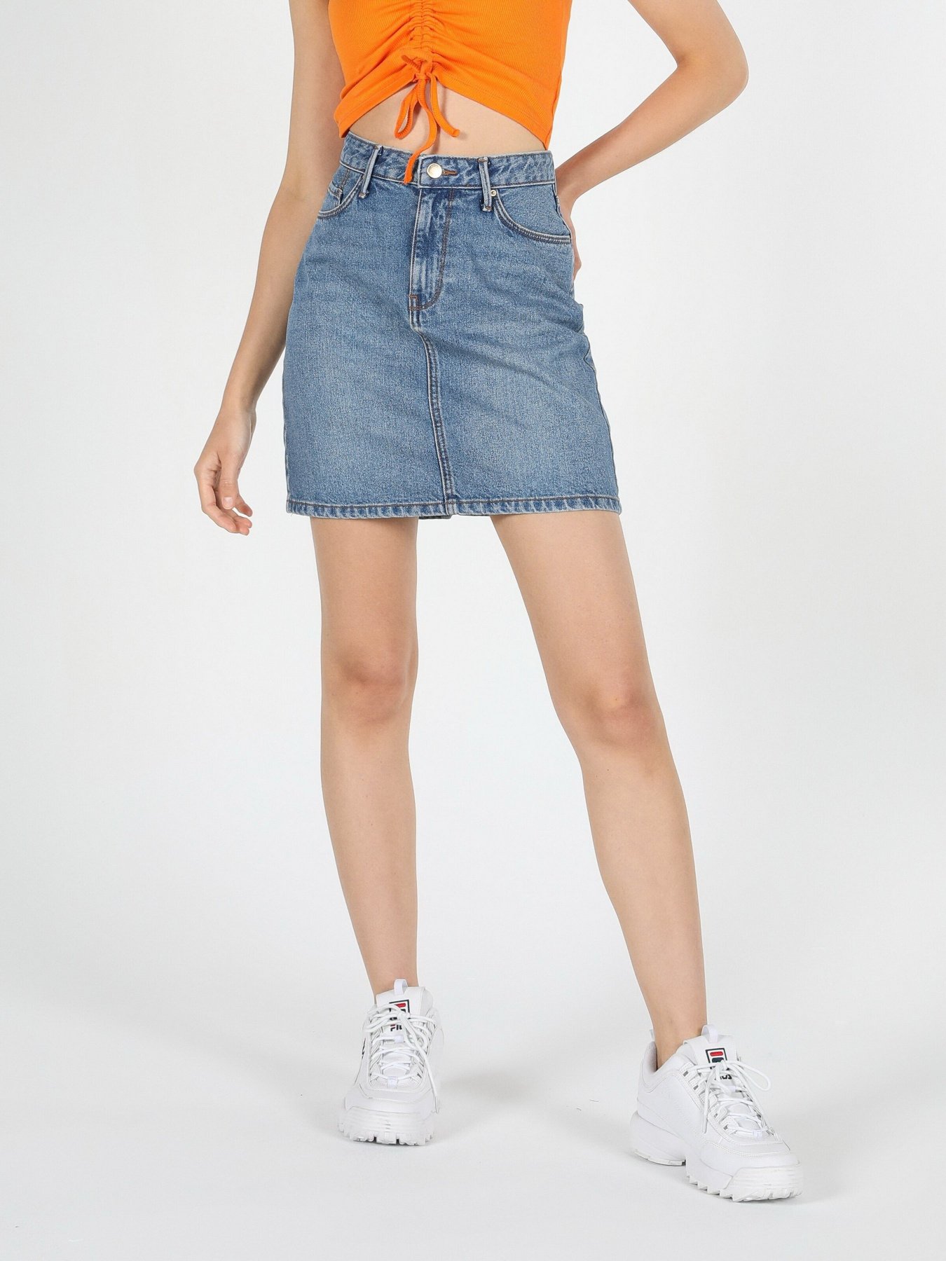 Джинсовая юбка Colin’s модель CL1059956DN42145 Фото