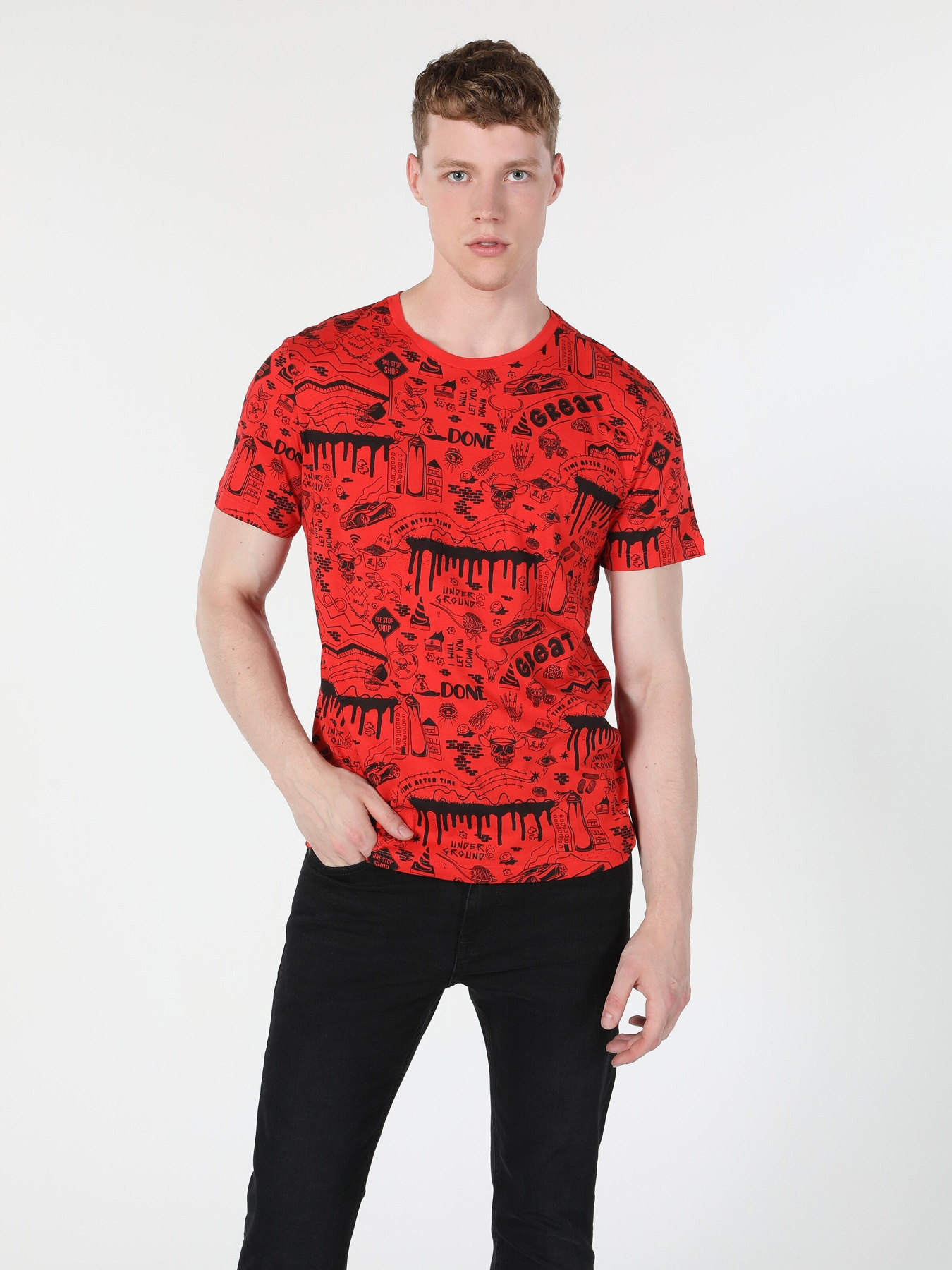 Футболка Colin’s модель CL1060033RED Фото