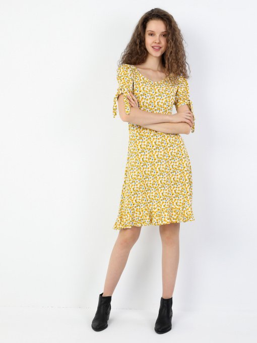 Платье миди Colin’s модель CL1048341YLW Фото