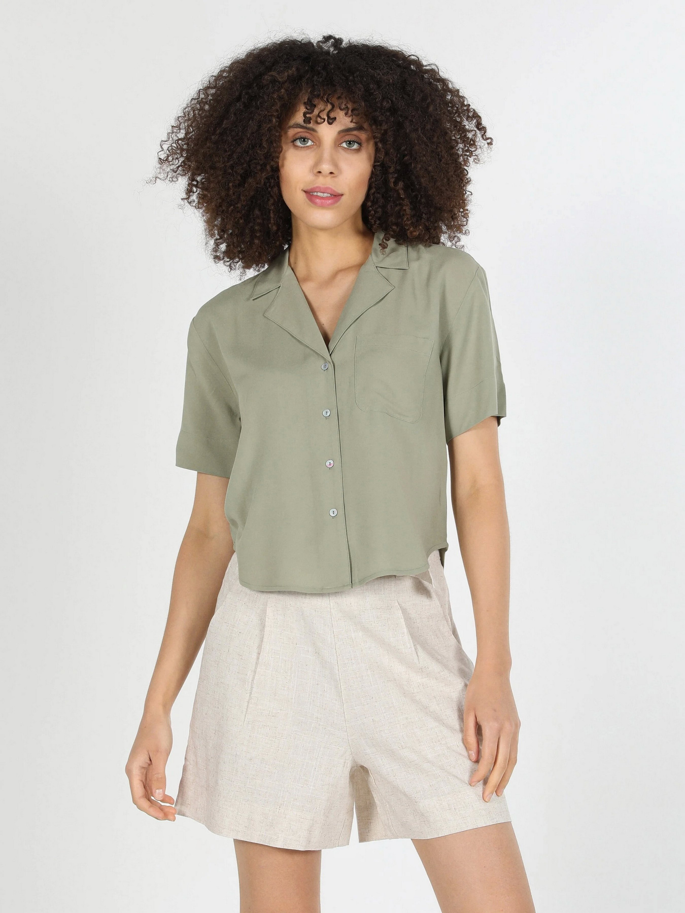 Рубашка повседневная Colin’s модель CL1059362OLV Фото