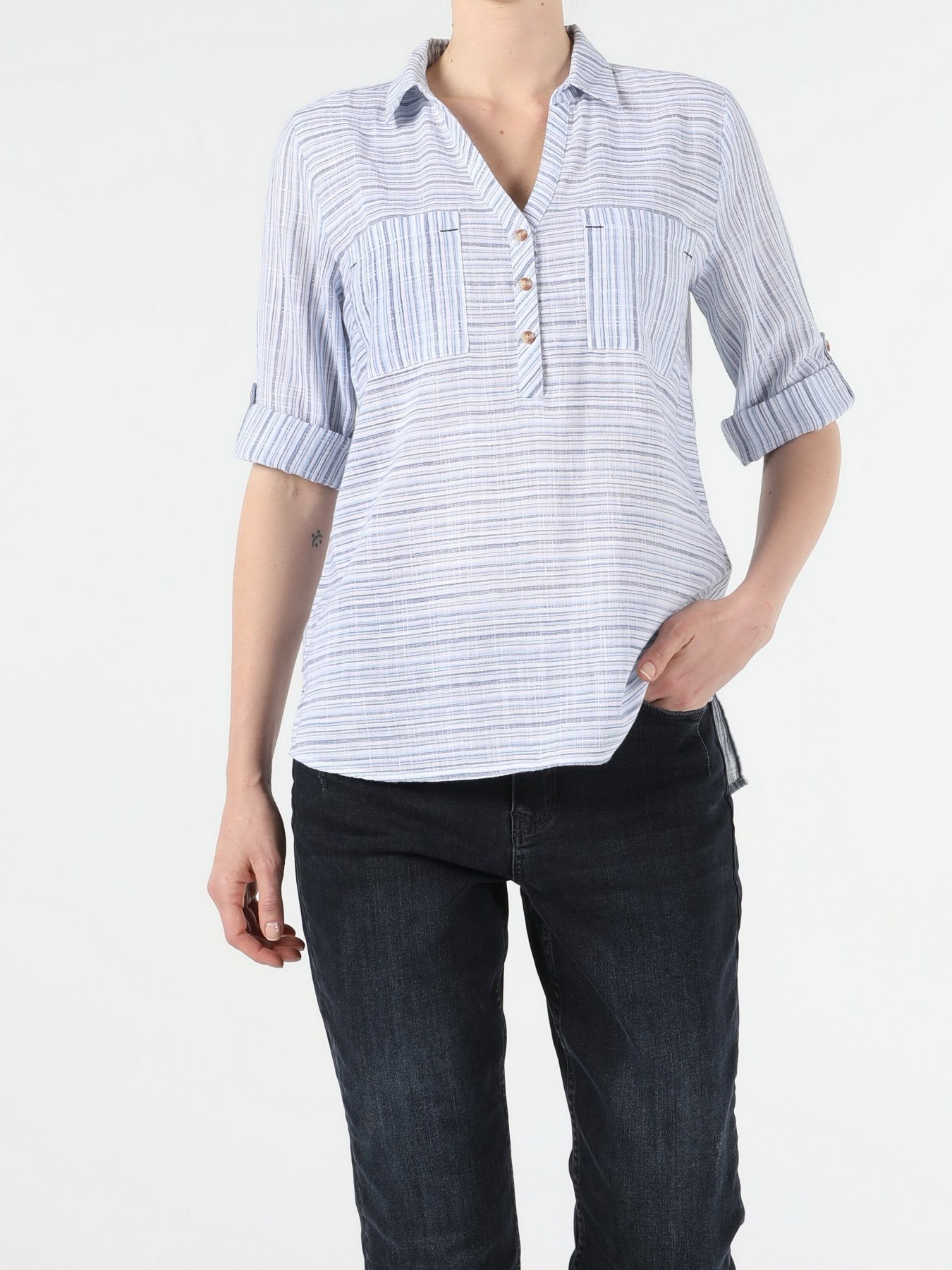 Рубашка повседневная Colin’s модель CL1054120BLE Фото