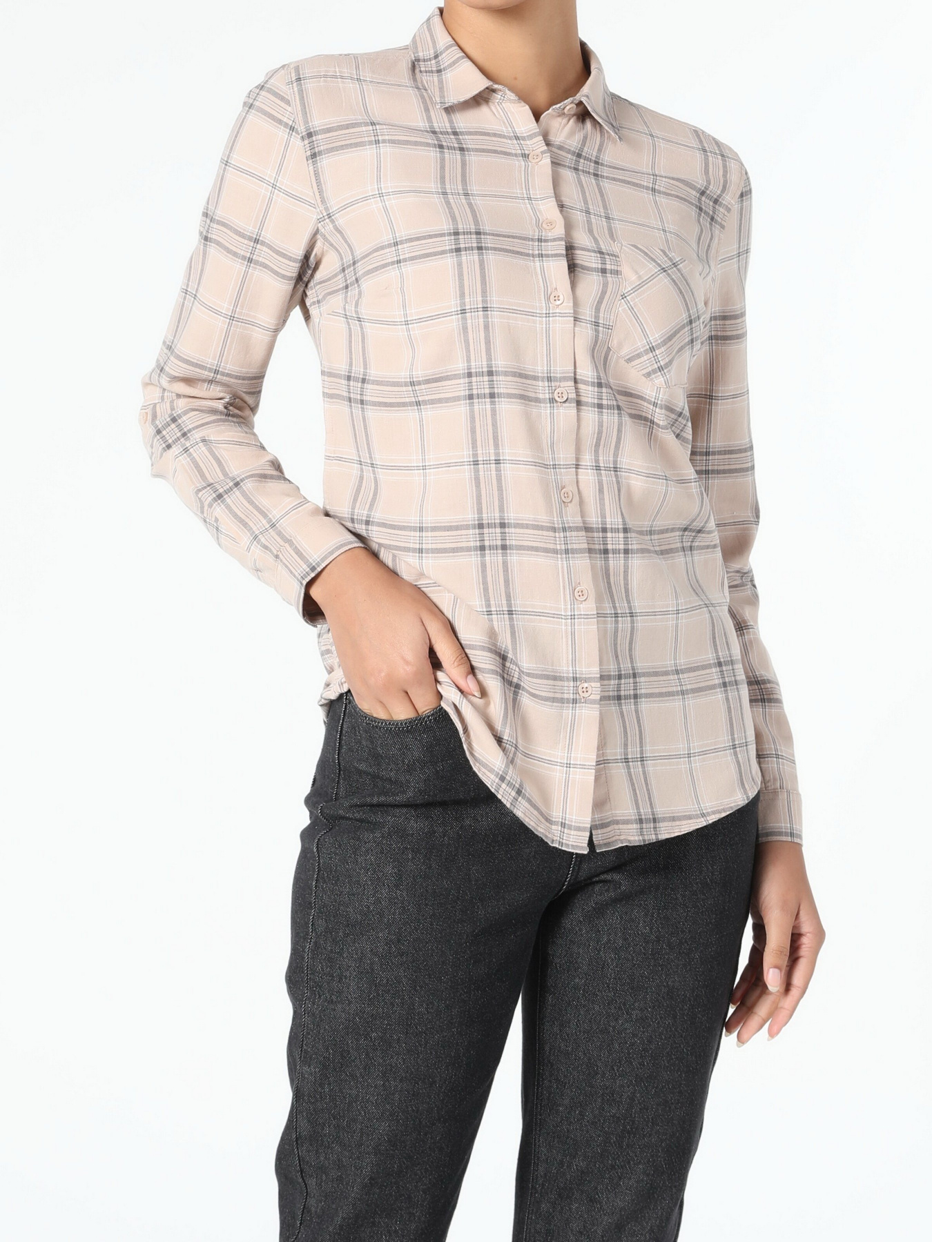 Рубашка повседневная Colin’s модель CL1055001BEI Фото