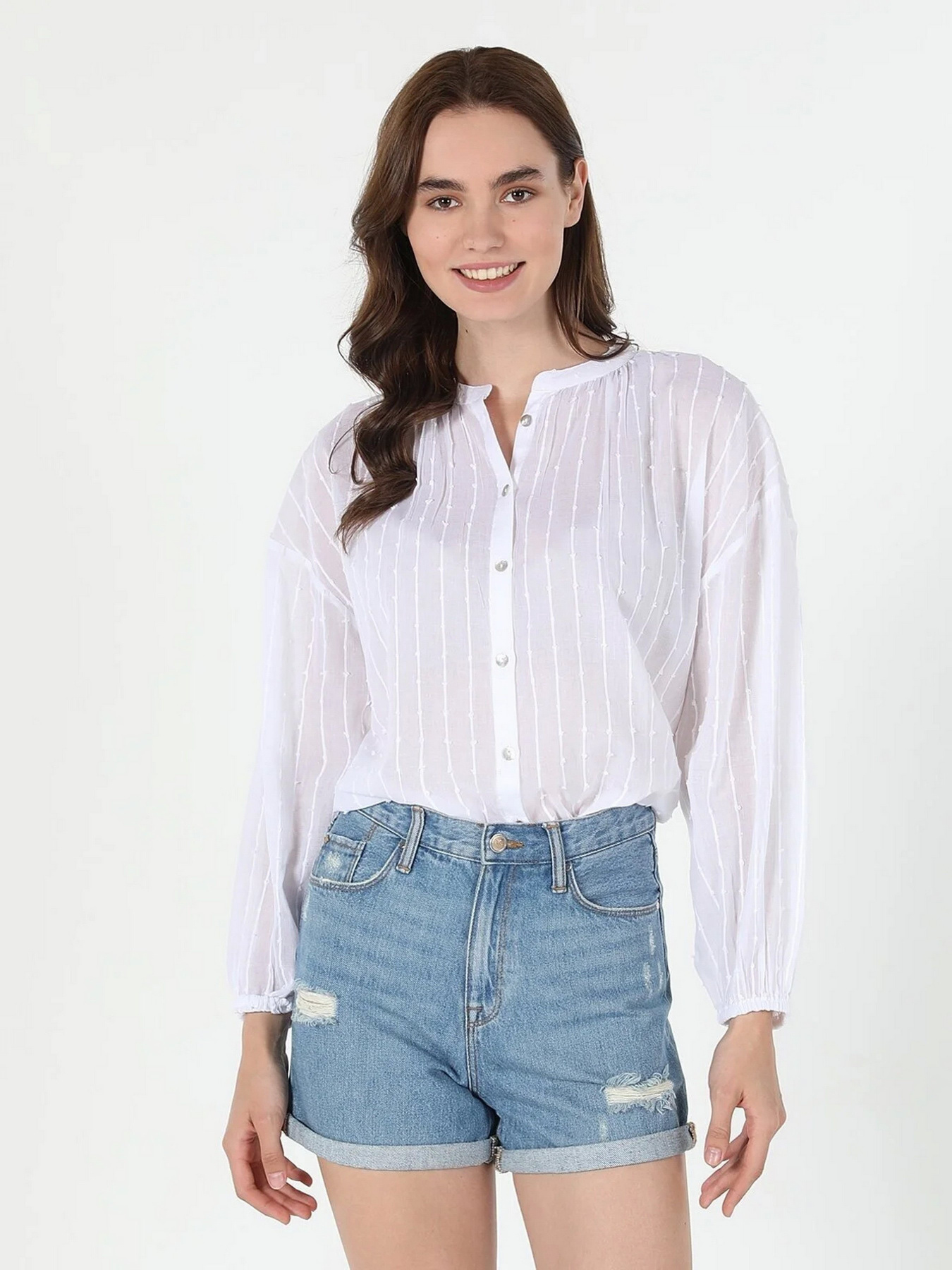 Рубашка повседневная Colin’s модель CL1058734WHT Фото