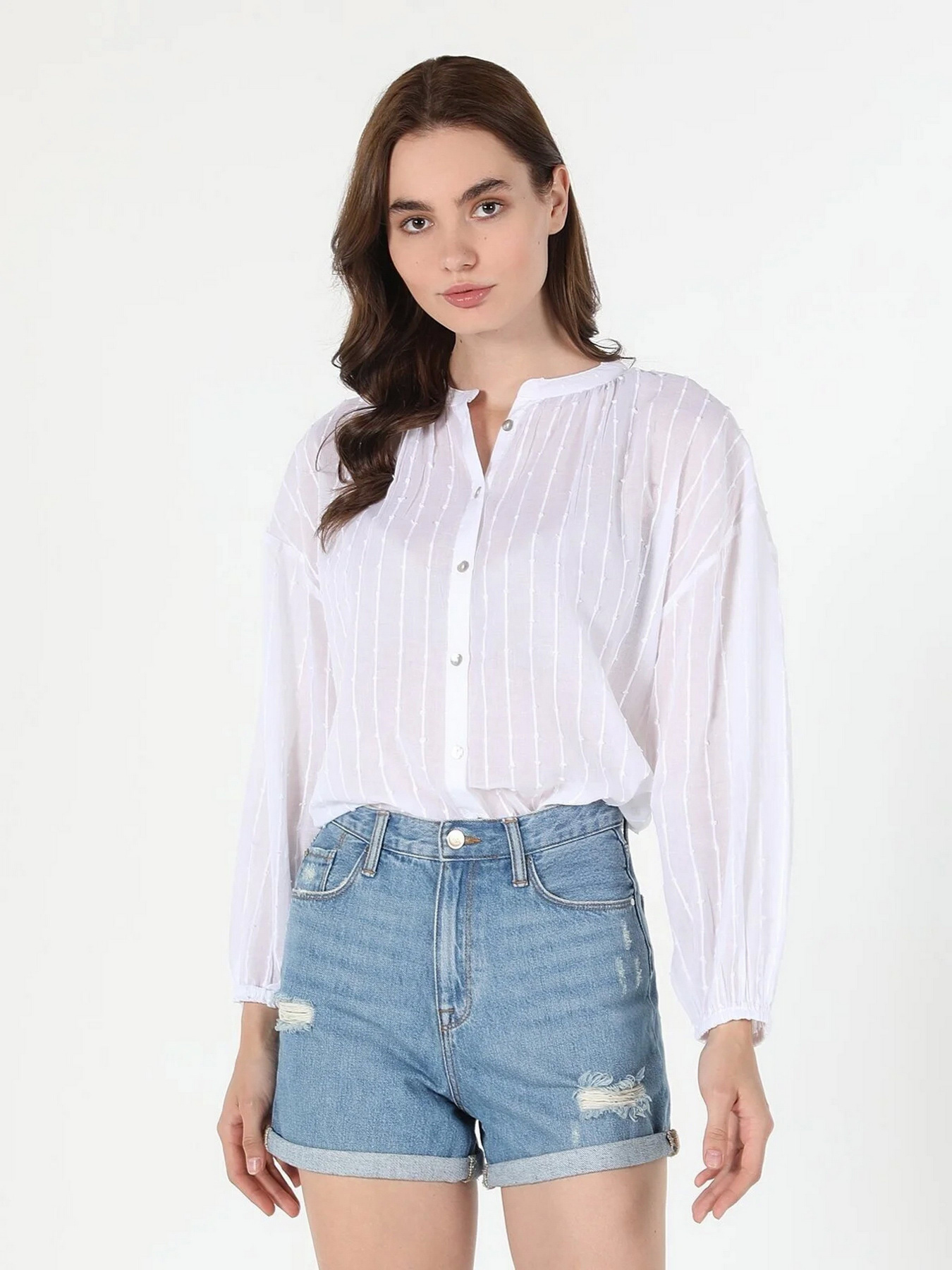 Рубашка повседневная Colin’s модель CL1058734WHT Фото