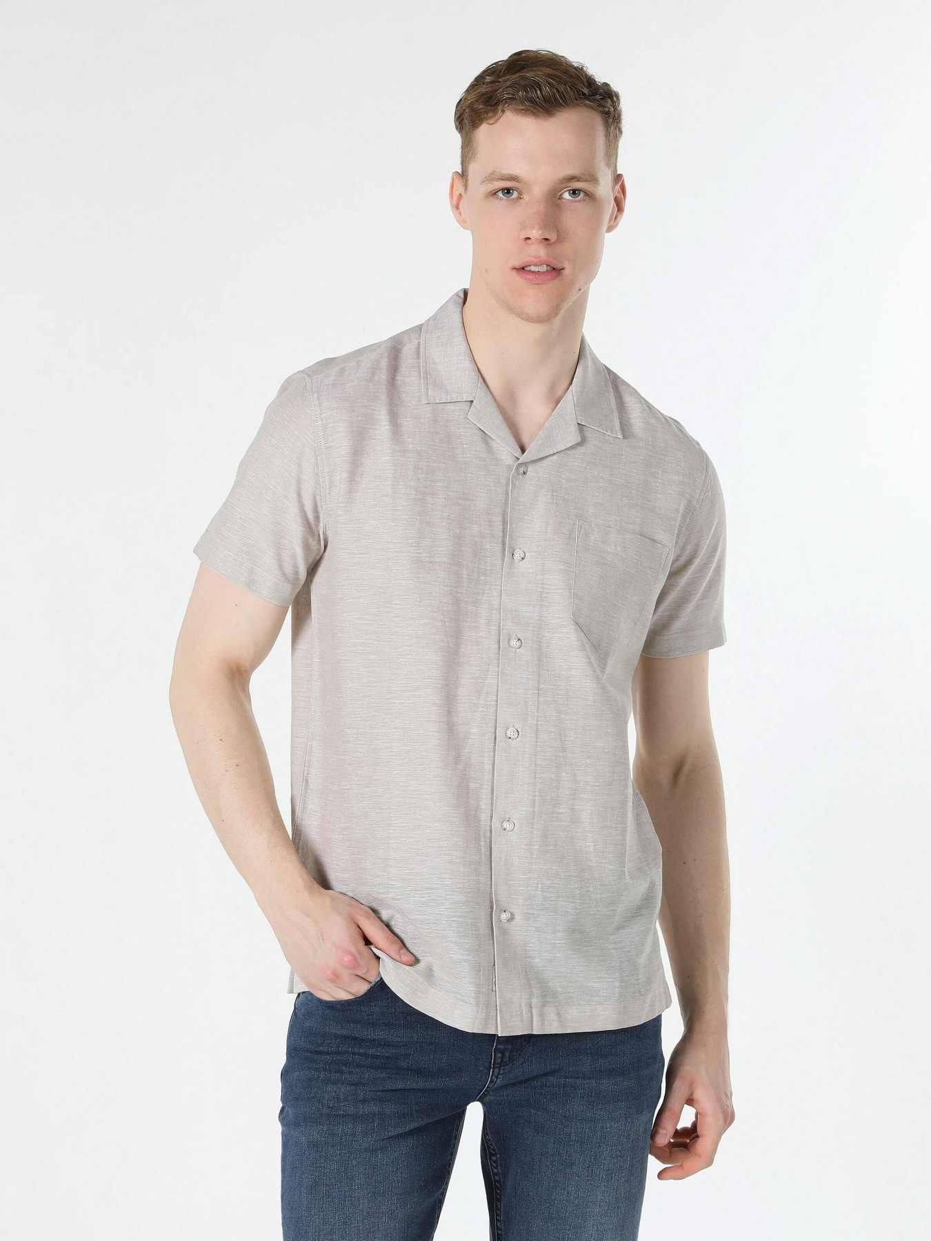 Сорочка Colin’s модель CL1048299BEI Фото