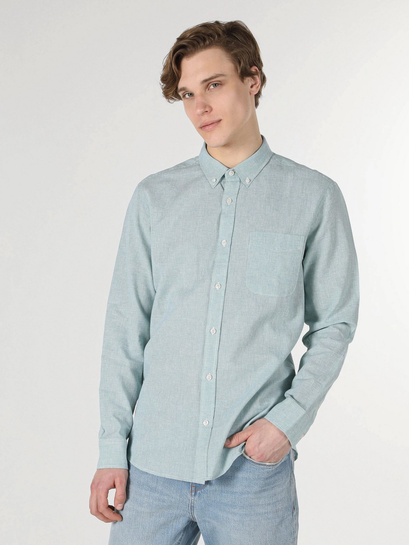 Рубашка повседневная Colin’s модель CL1058812MNT Фото