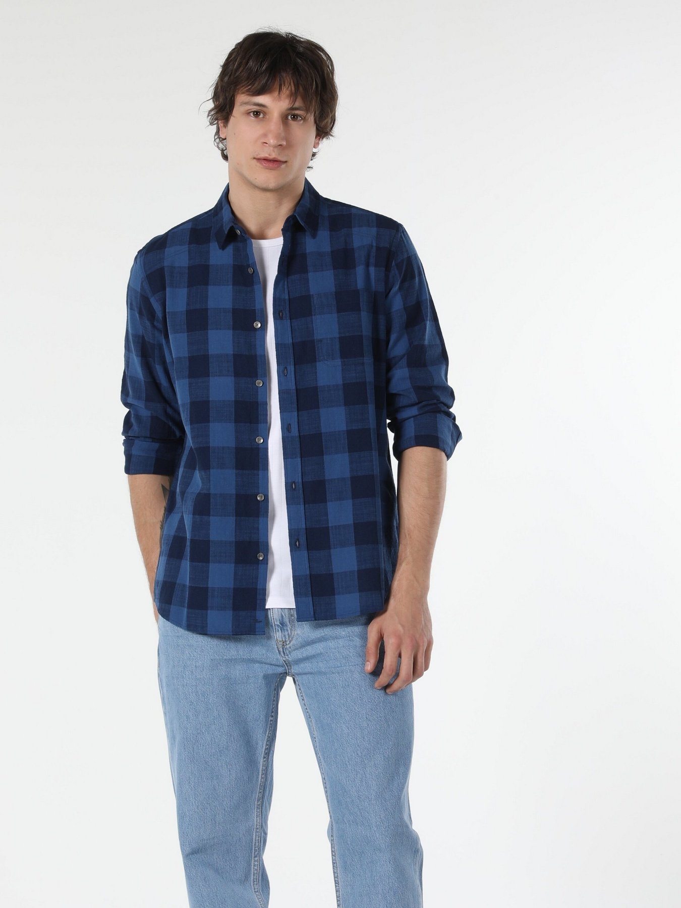 Рубашка повседневная Colin’s модель CL1055802NAV Фото