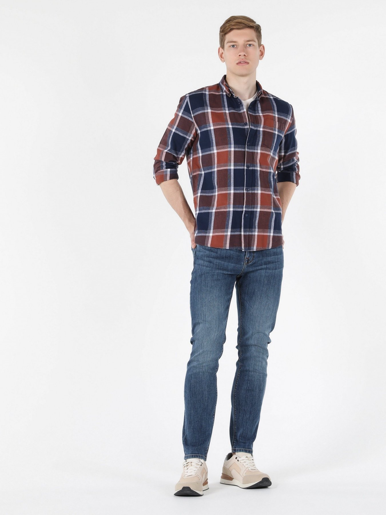 Рубашка повседневная Colin’s модель CL1057208NAV Фото