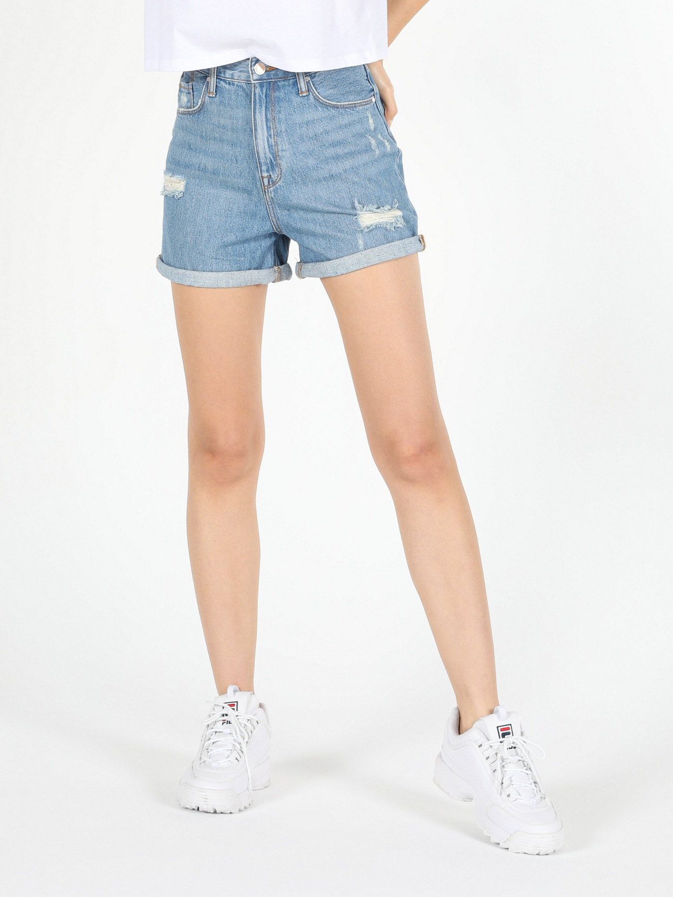 Шорты джинсовые Colin’s модель CL1059397DN07282 Фото