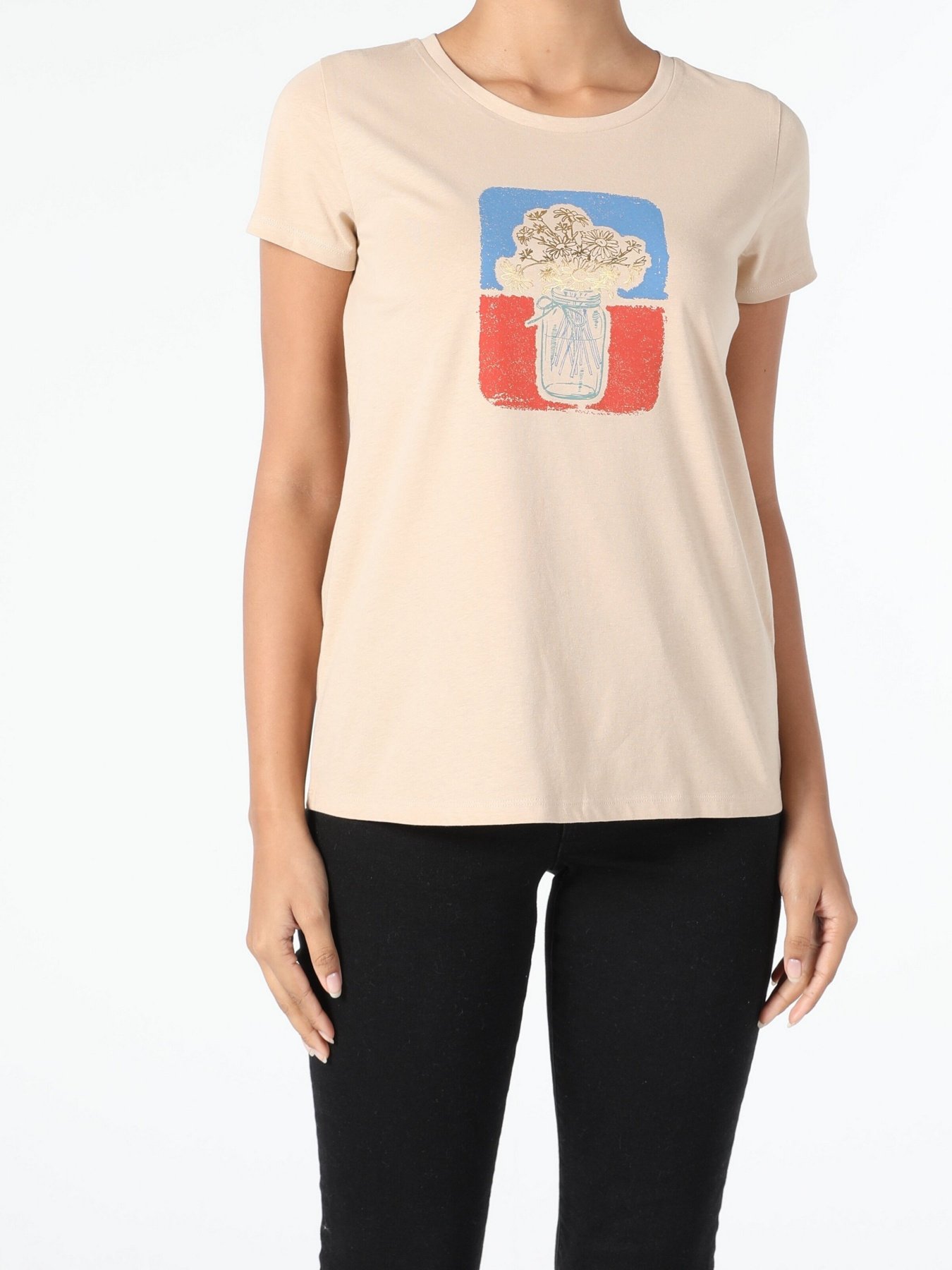 Футболка Colin’s модель CL1055768BEI Фото