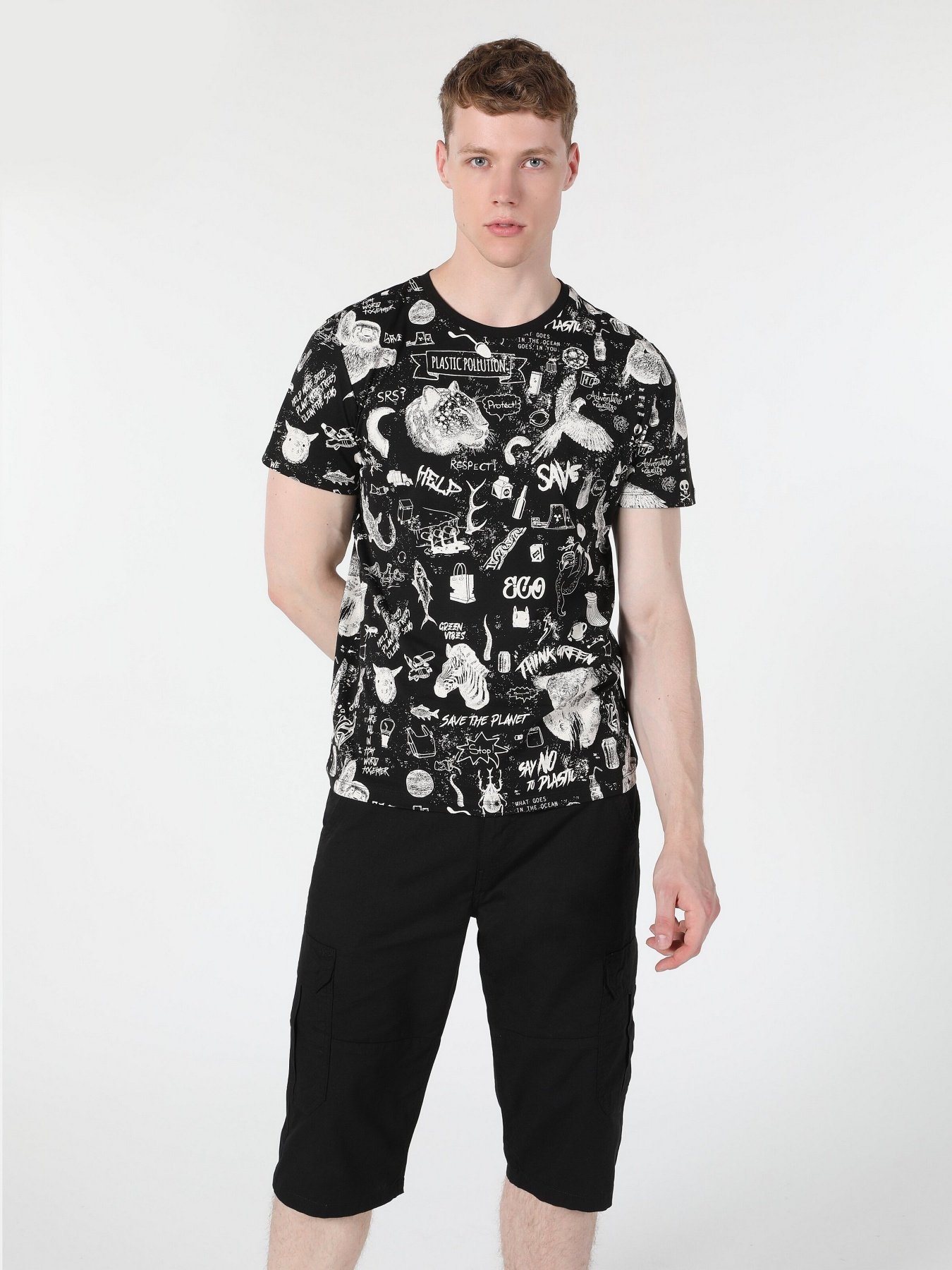 Футболка Colin’s модель CL1057611BLK Фото