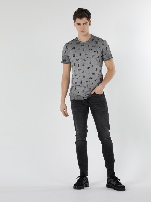 Футболка Colin’s модель CL1059403GRA Фото