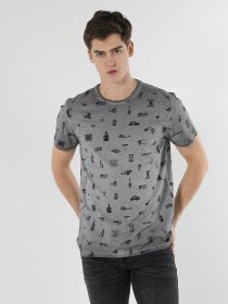 Футболка Colin’s модель CL1059403GRA Фото