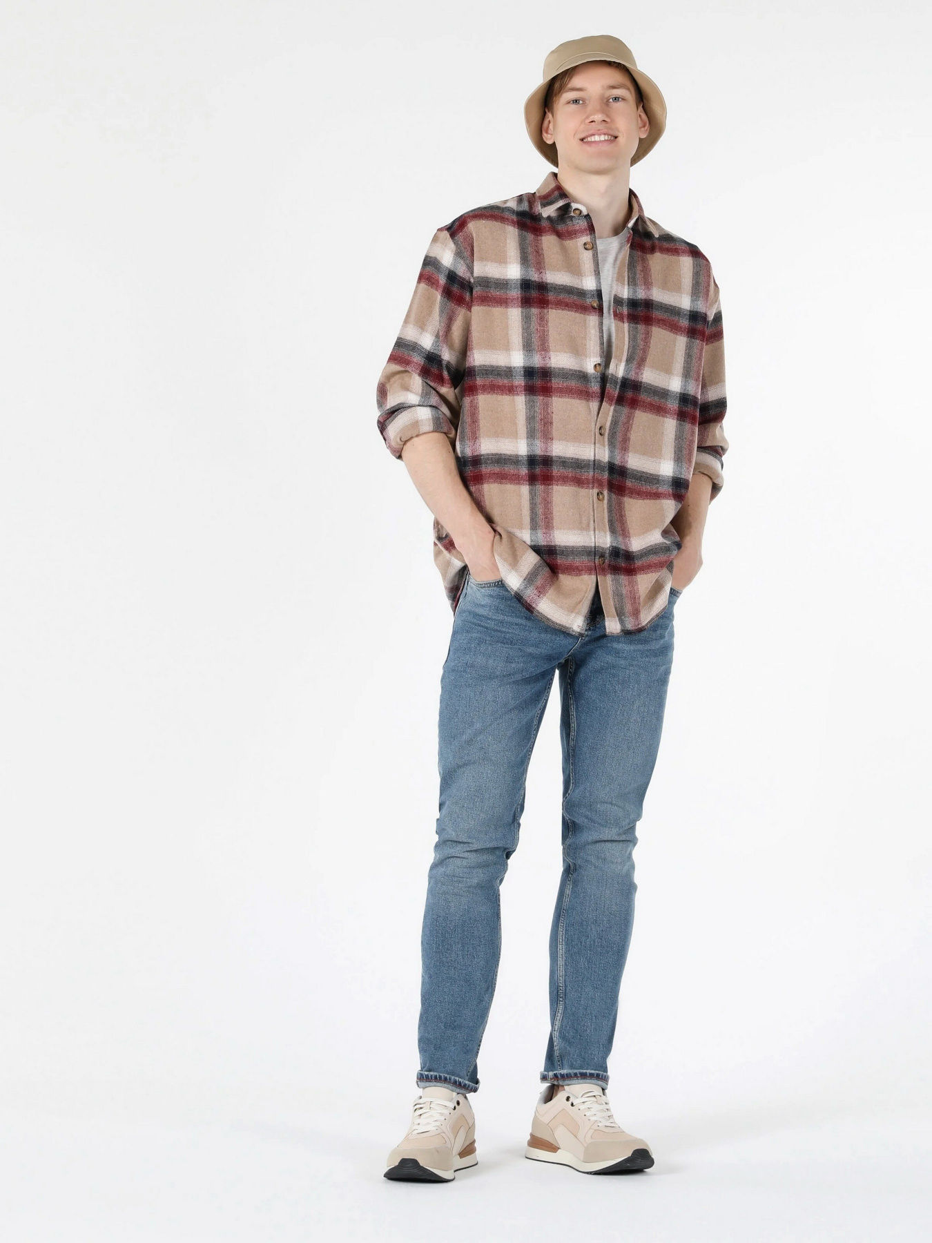 Рубашка повседневная Colin’s модель CL1057200BEI Фото