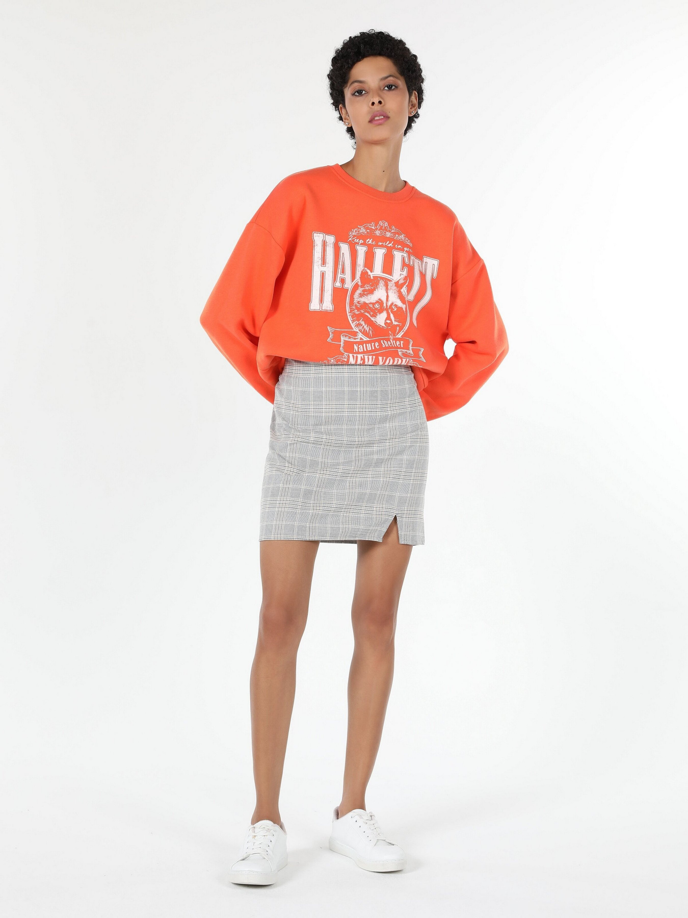 Юбка мини Colin’s модель CL1055021GRA Фото