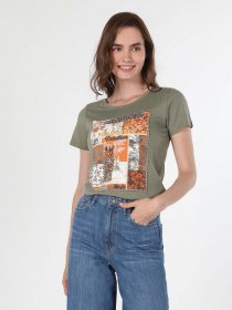 Футболка Colin’s модель CL1060355KHA Фото