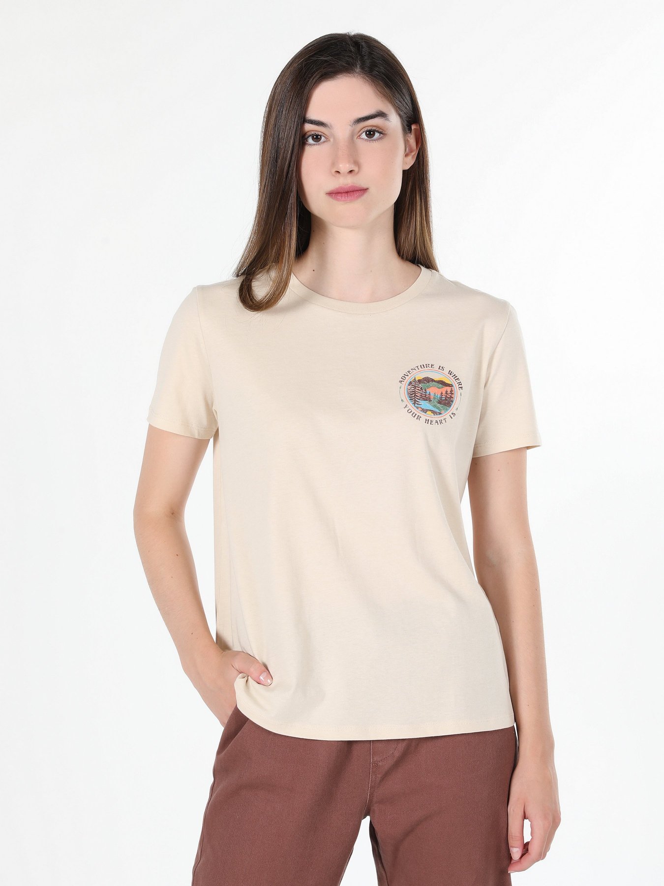 Футболка Colin’s модель CL1060573BEI Фото