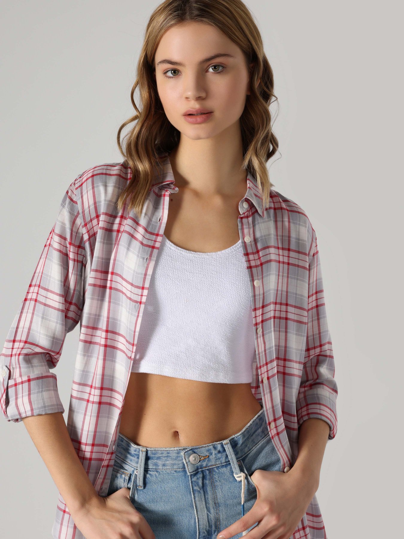 Рубашка повседневная Colin’s модель CL1061883GRA Фото