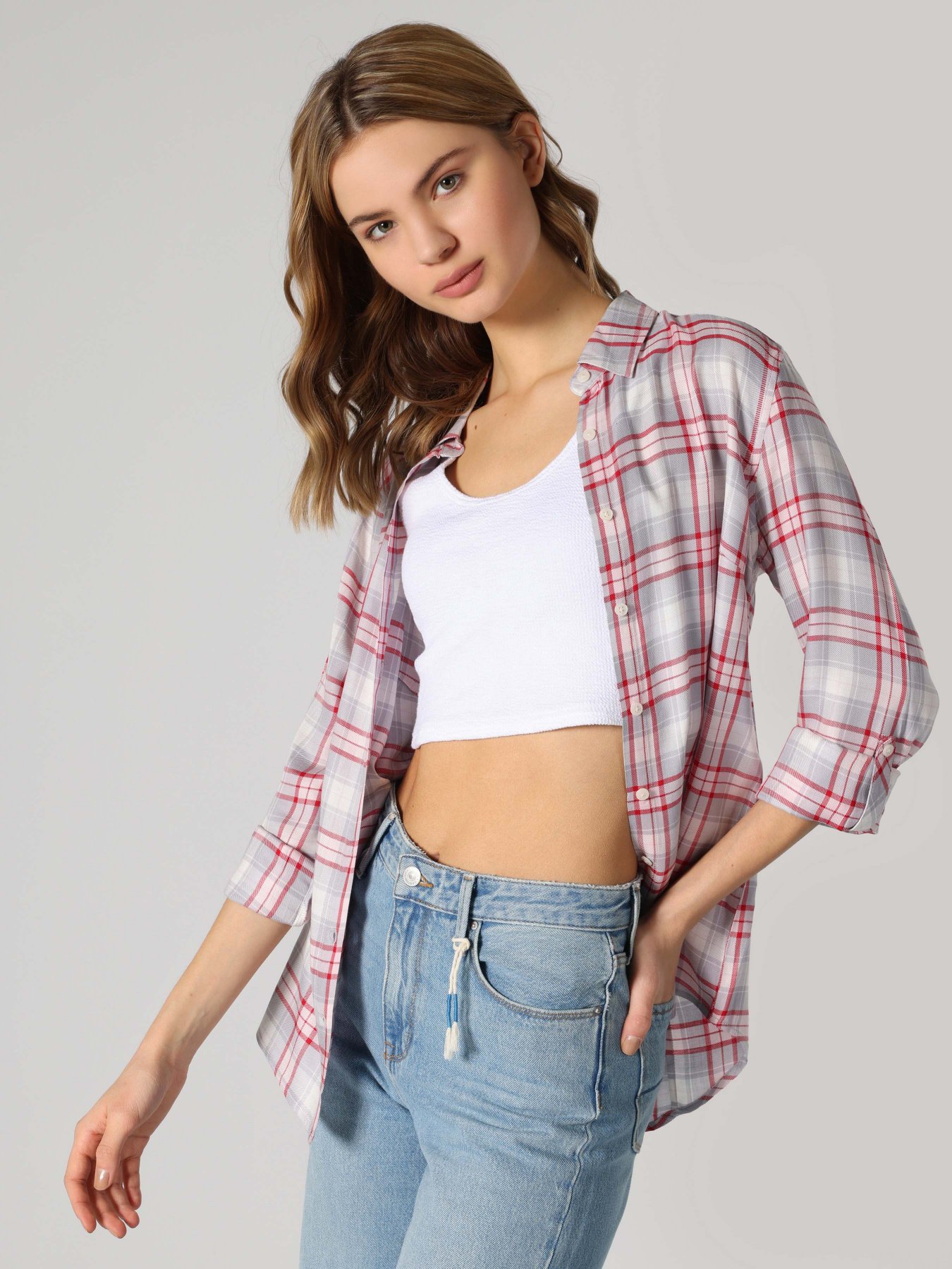 Рубашка повседневная Colin’s модель CL1061883GRA Фото