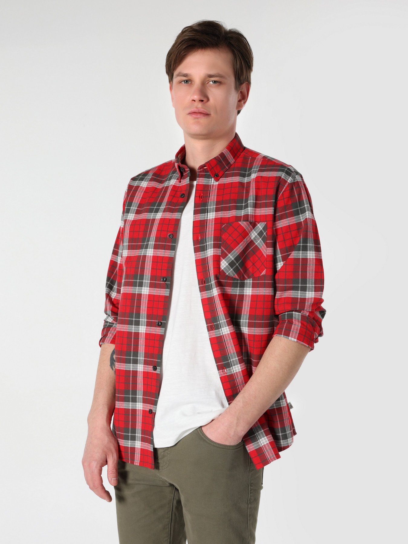 Сорочка Colin’s модель CL1063193RED Фото