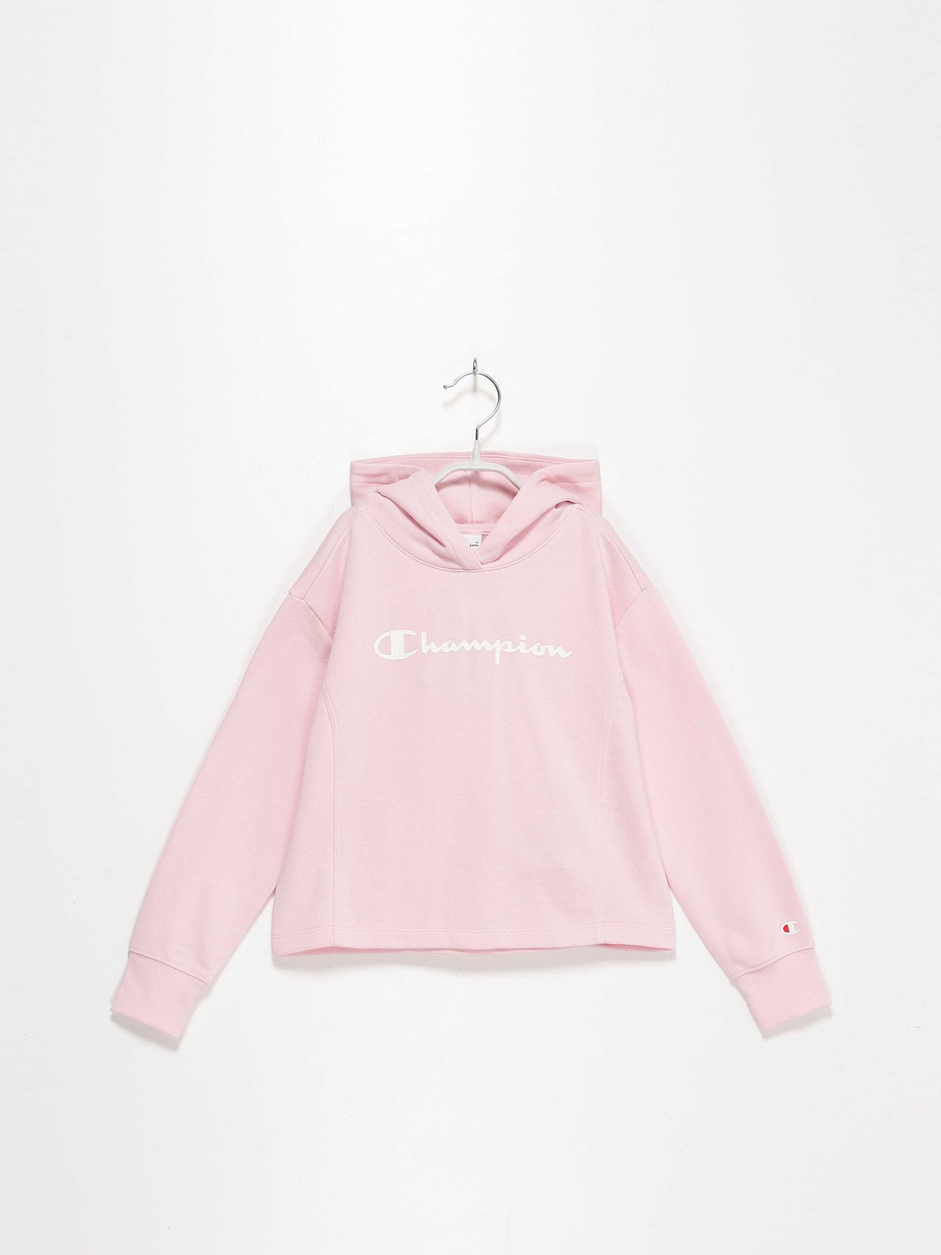 Худи Champion модель 403792_рожевий з білим Фото