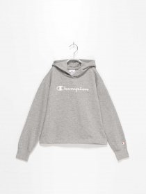 Худи Champion модель 403792_сірий з білим Фото