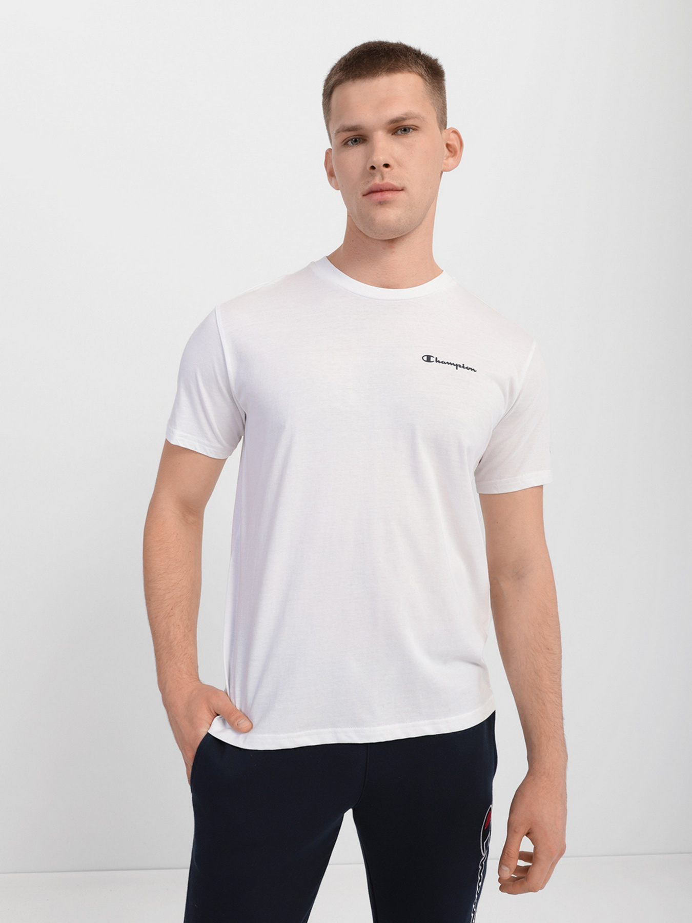 Футболки и поло Champion CREWNECK T-SHIRT модель cha214755-WHT Фото