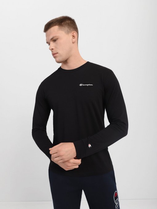 Футболки і поло Champion LONG SLEEVE CREWNECK T-SHIRT модель cha214756-NBK Фото