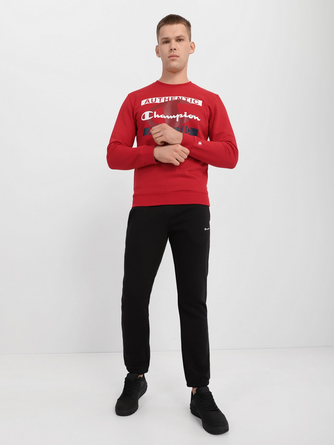 Штаны спортивные Champion ELASTIC CUFF PANTS модель cha214955-NBK Фото