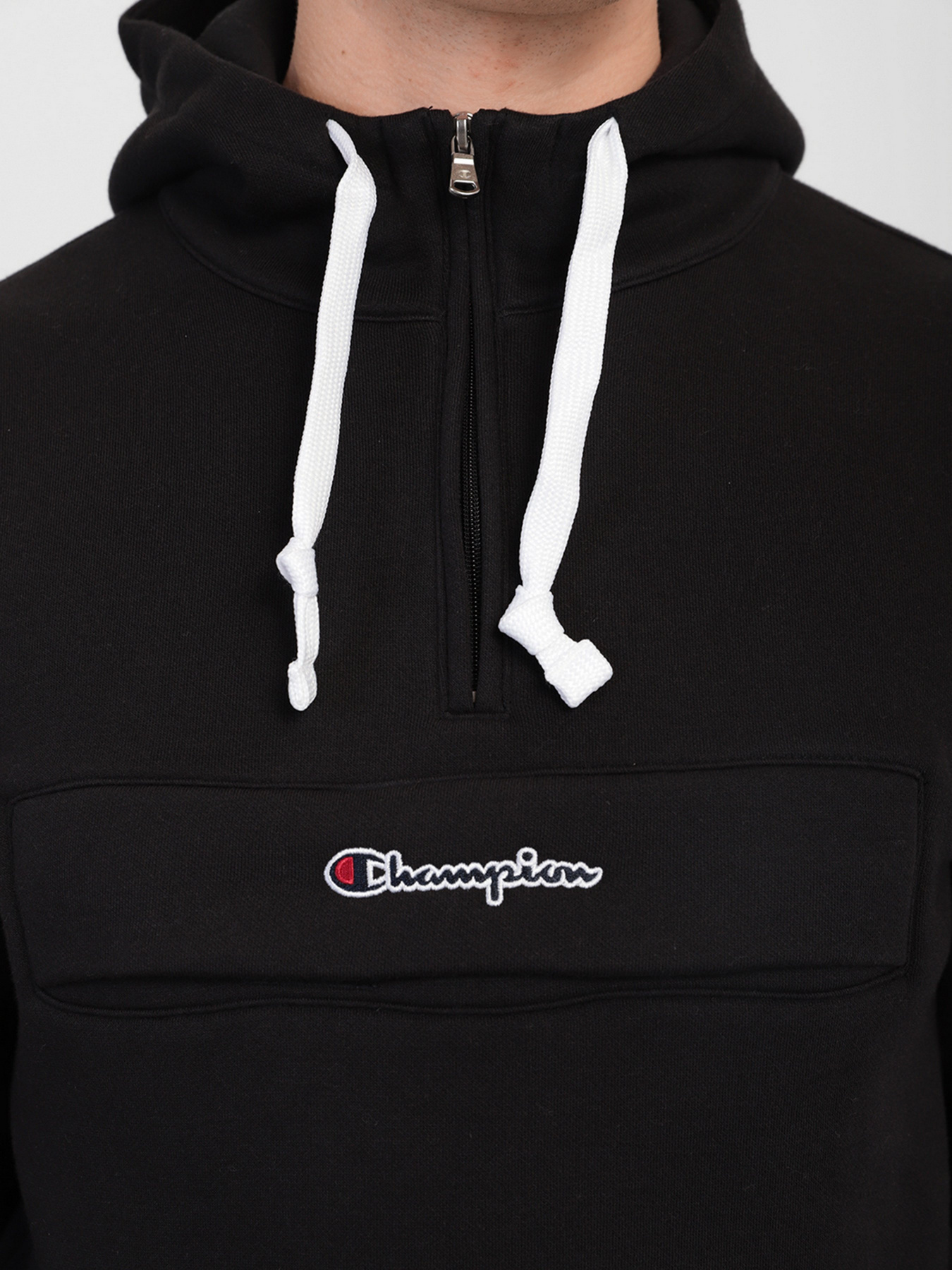 Худи Champion HALF ZIP-UP HOODIE модель cha216478-NBK Фото