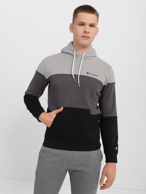 Худи Champion STRIPE COLOUR BLOCK модель cha216587-NBK/EBN Фото