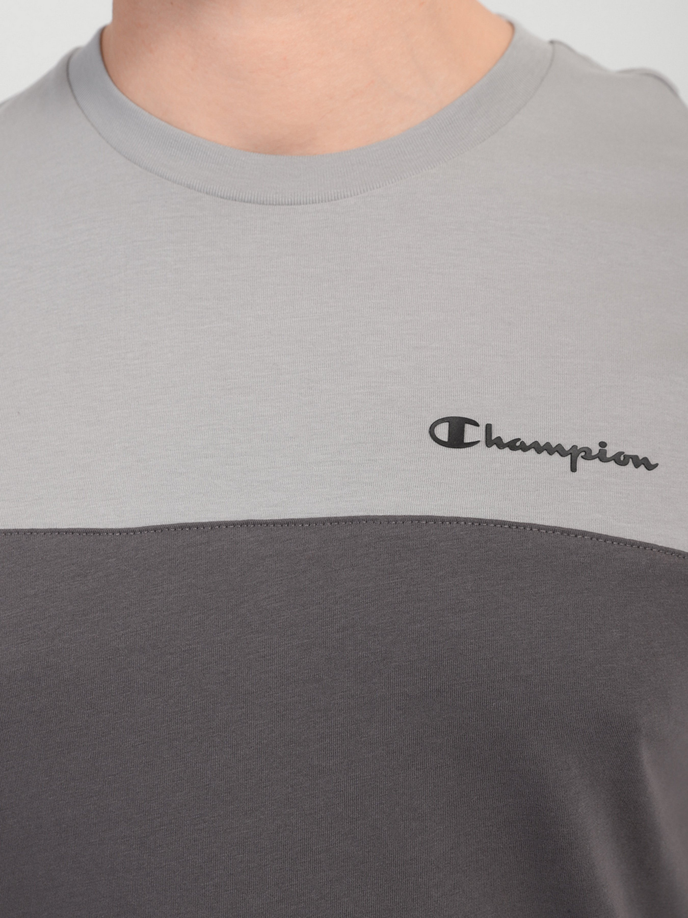 Футболки и поло Champion STRIPE COLOUR BLOCK модель cha216589-NBK/EBN Фото