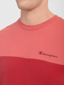 Футболка Champion STRIPE COLOUR BLOCK модель cha216589-RHD/HTR Футболка Champion STRIPE COLOUR BLOCK модель cha216589-RHD/HTR Фото
