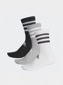 Набор носков Adidas 3-Stripes Cushioned модель DZ9345 Набор носков Adidas 3-Stripes Cushioned модель DZ9345 Фото