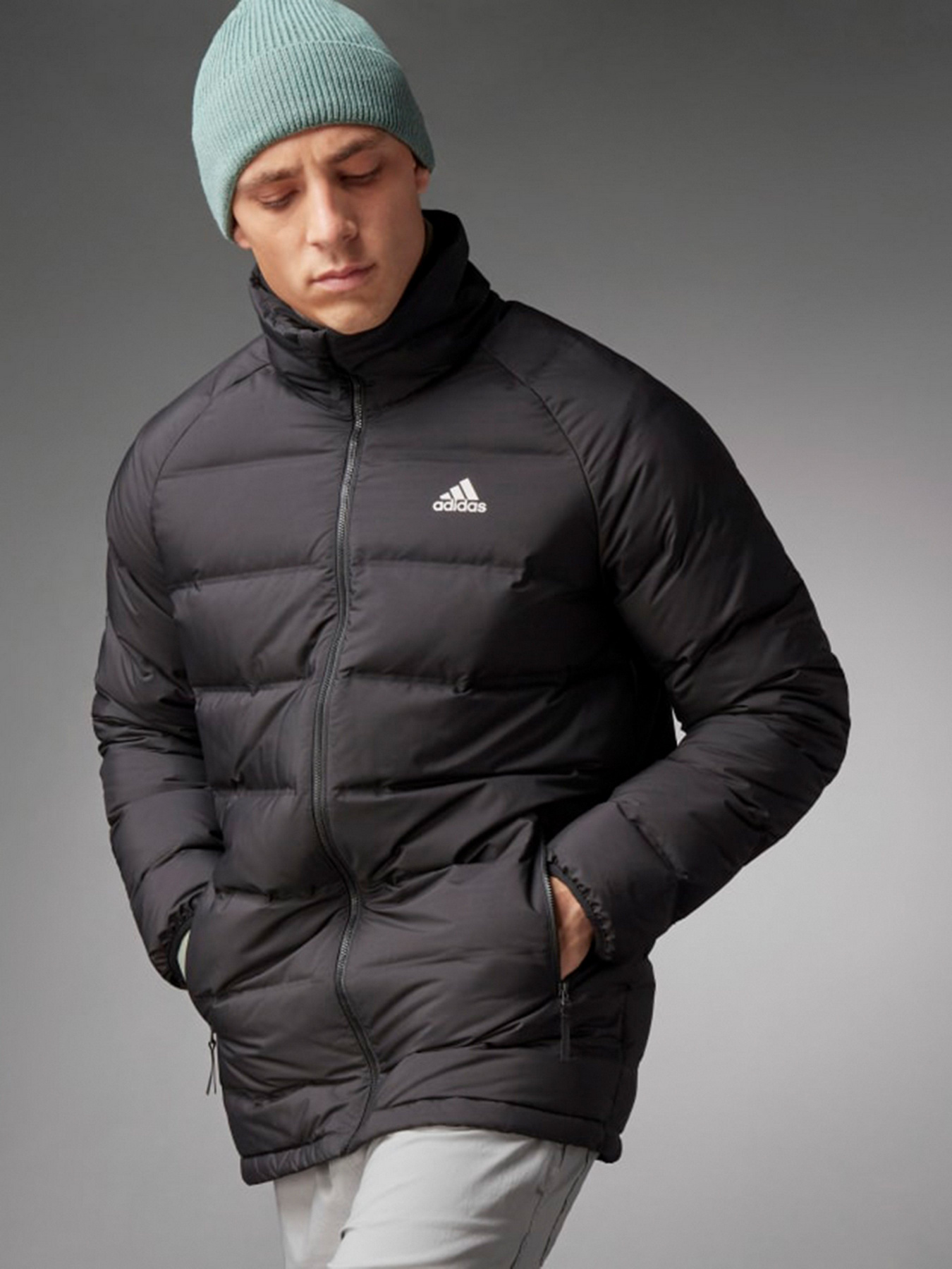 Пуховик Adidas Helionic Mid Length Down модель FT2528 Фото