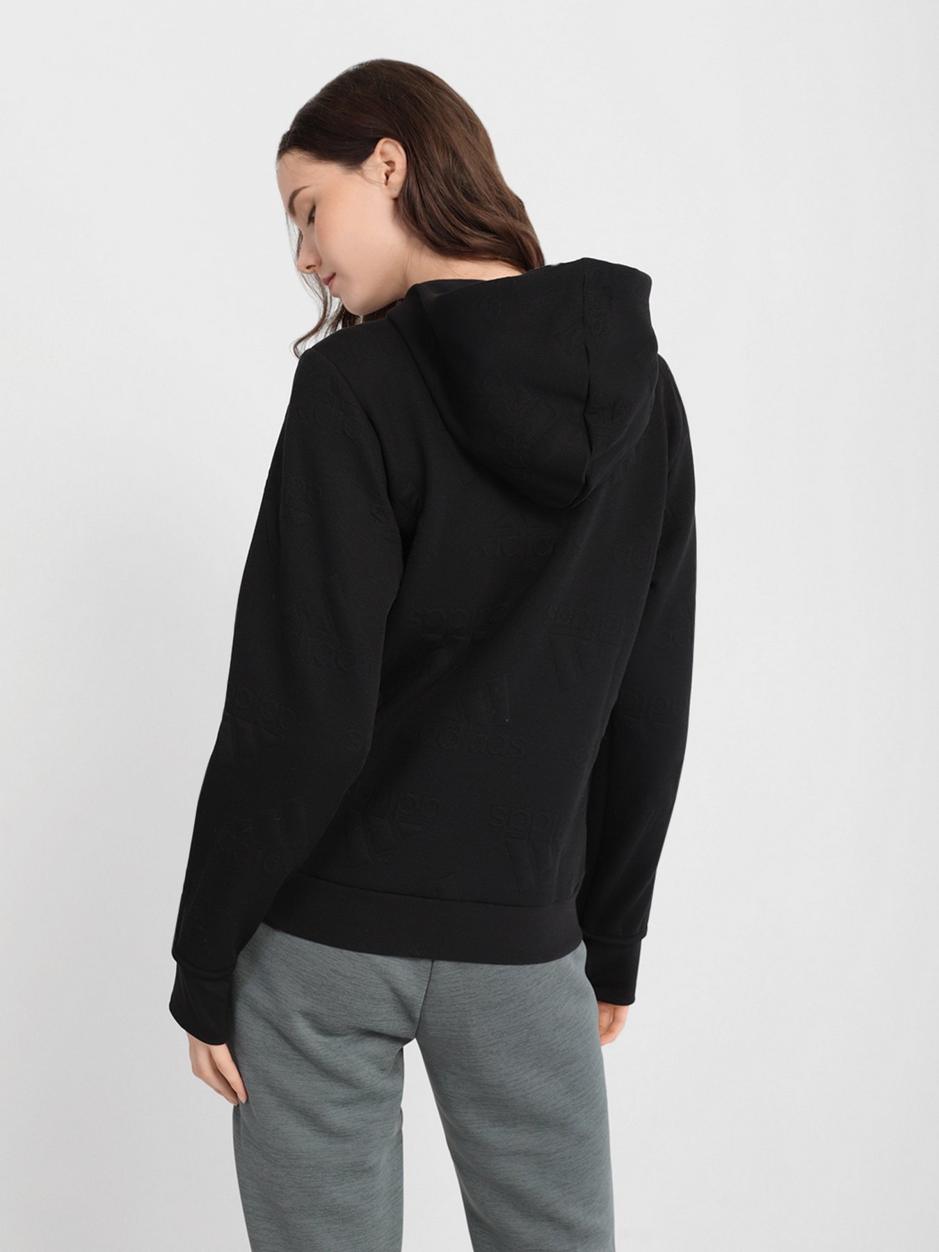 Спортивная кофта Adidas AEROREADY Jacquard Full-Zip Logo модель GC7039 Спортивная кофта Adidas AEROREADY Jacquard Full-Zip Logo модель GC7039 Фото