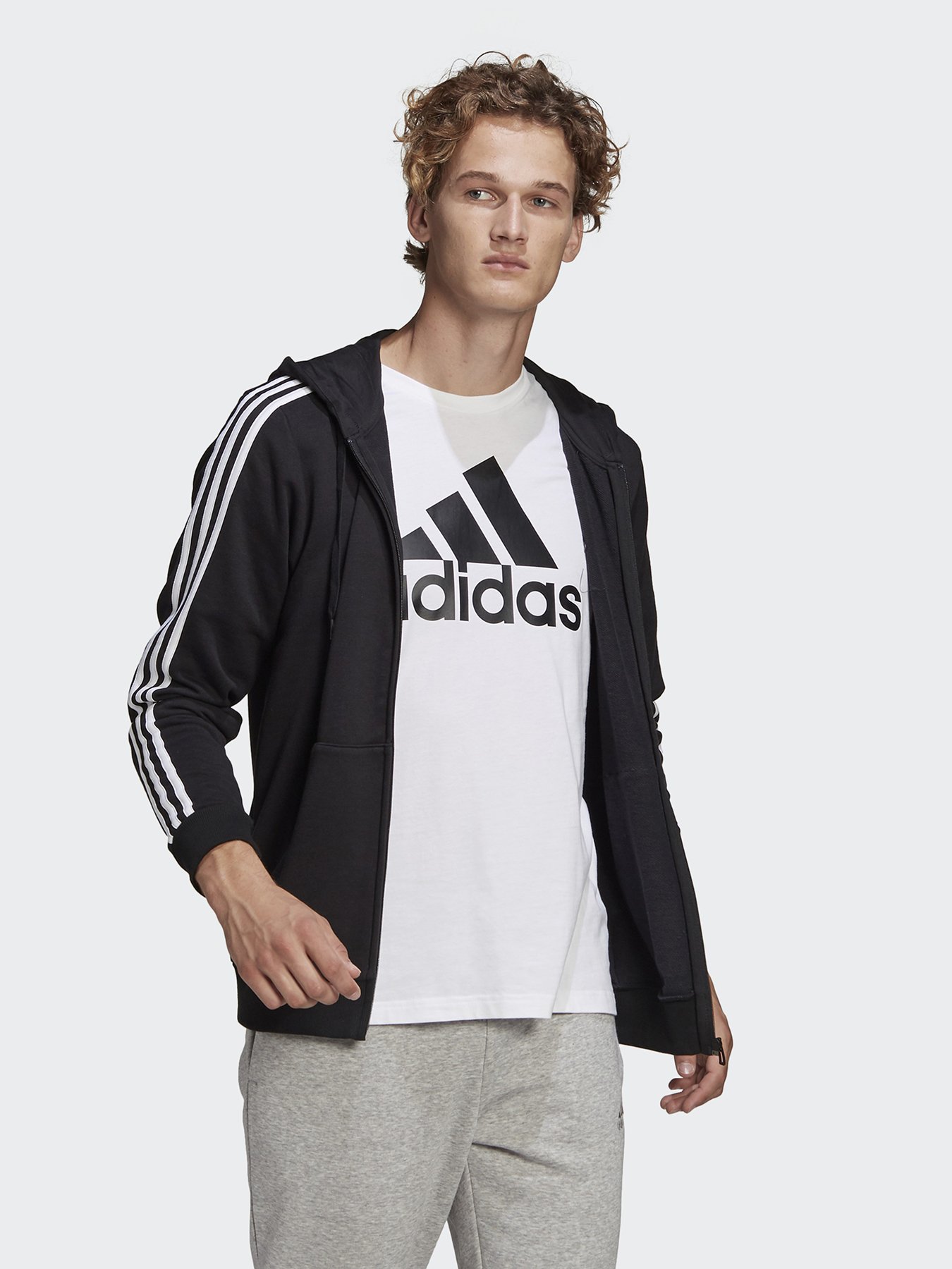 Кофта спортивная Adidas Essentials 3-Stripes модель GK9032 Фото