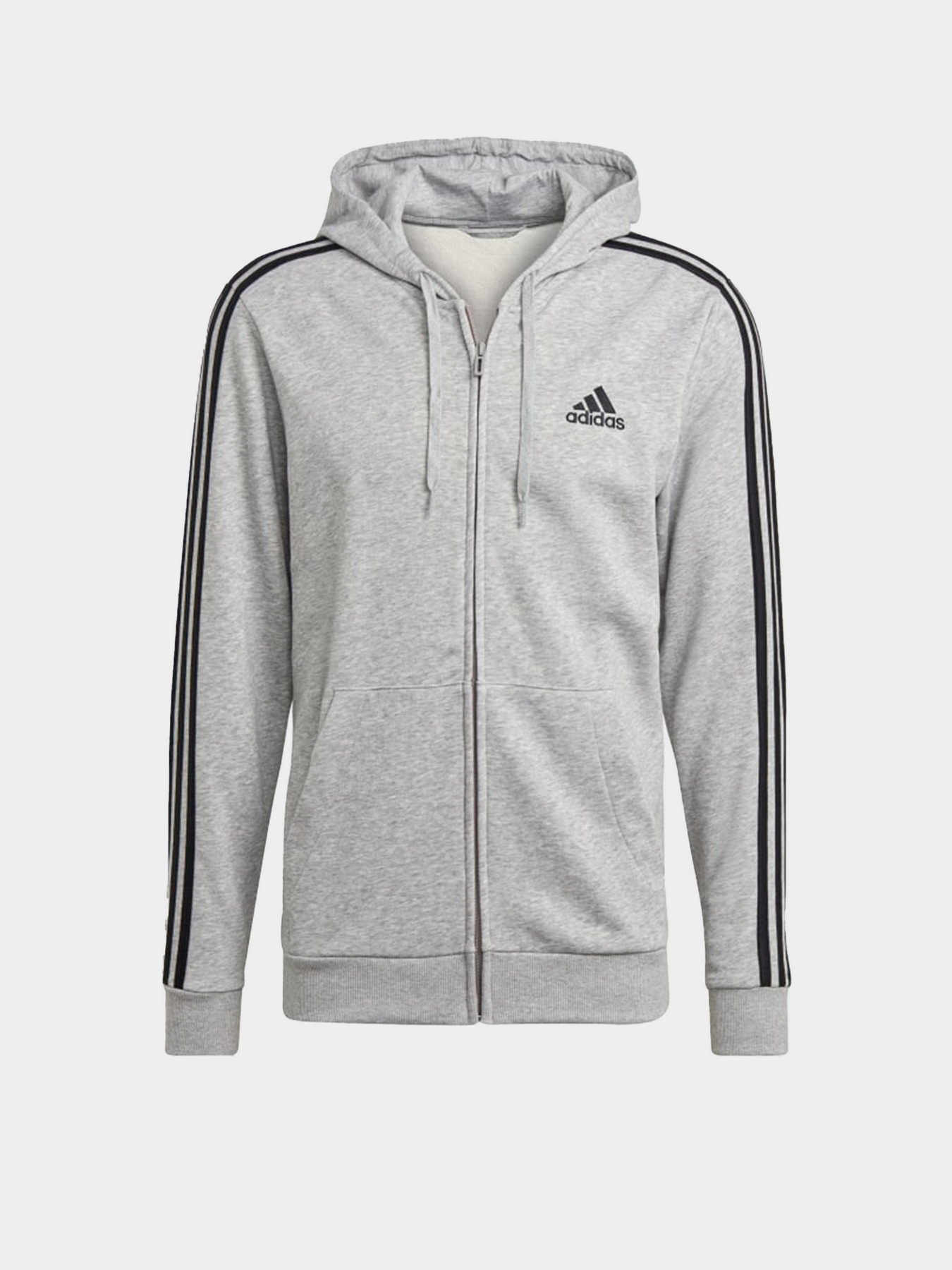 Спортивна кофта Adidas Essentials French Terry 3-Stripes Full-Zip модель GK9034 Фото
