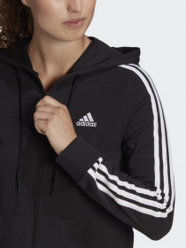Спортивная кофта Adidas Essentials Single Jersey 3-Stripes Full-Zip модель GL0798 Фото