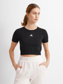 Футболка спортивная Adidas Aeroknit Seamless Fitted Cropped модель HA1198 Фото