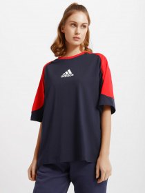 Футболка Adidas Essentials Colorblock Boyfriend модель HA6620 Фото
