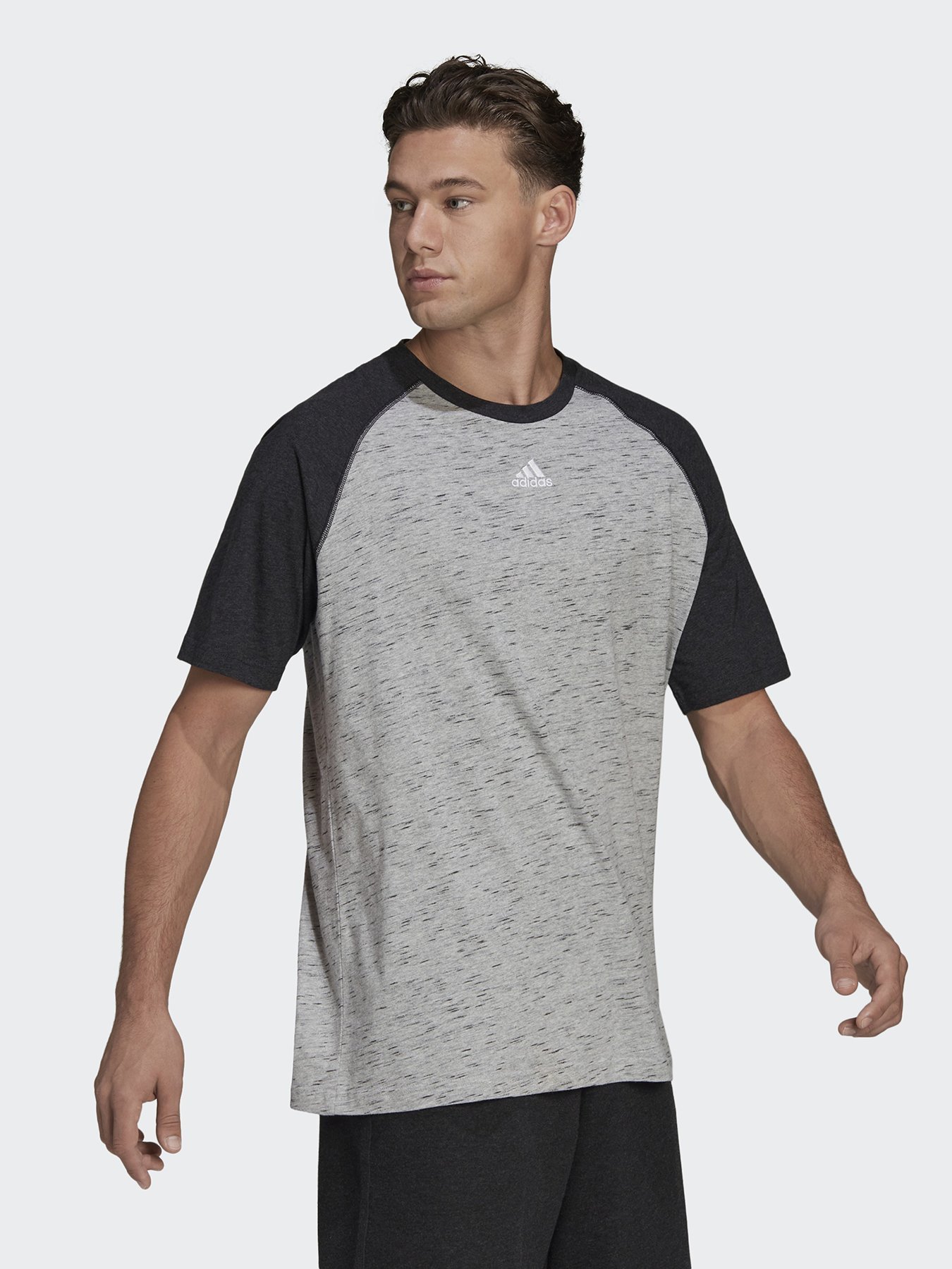 Футболка Adidas Essentials Mélange Raglan модель HE1796 Фото