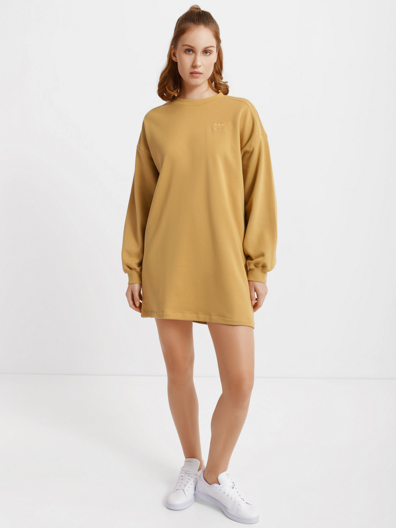 Платье мини Adidas Balloon Sleeve Originals модель HE4739 Платье мини Adidas Balloon Sleeve Originals модель HE4739 Фото