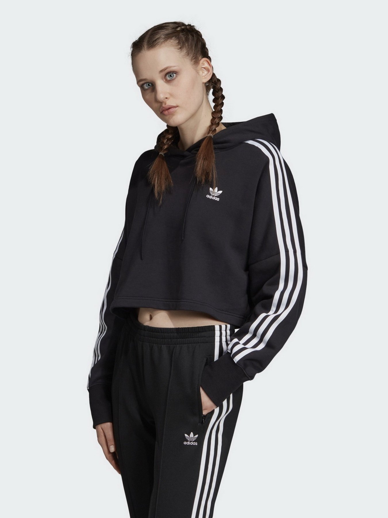 Худі Adidas Originals Cropped модель ED7554 Худі Adidas Originals Cropped модель ED7554 Фото