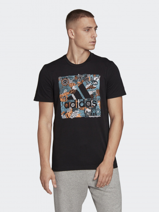 Футболка Adidas DOODLE BOS модель FN1753 Фото