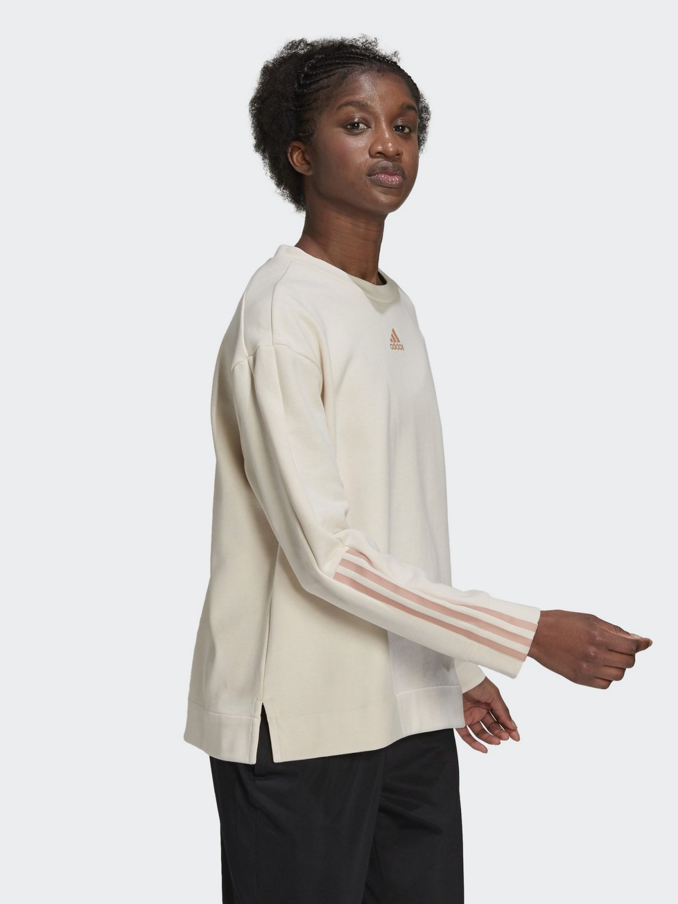 Свитшот Adidas  Essentials Relaxed 3-Stripes модель H10237 Фото