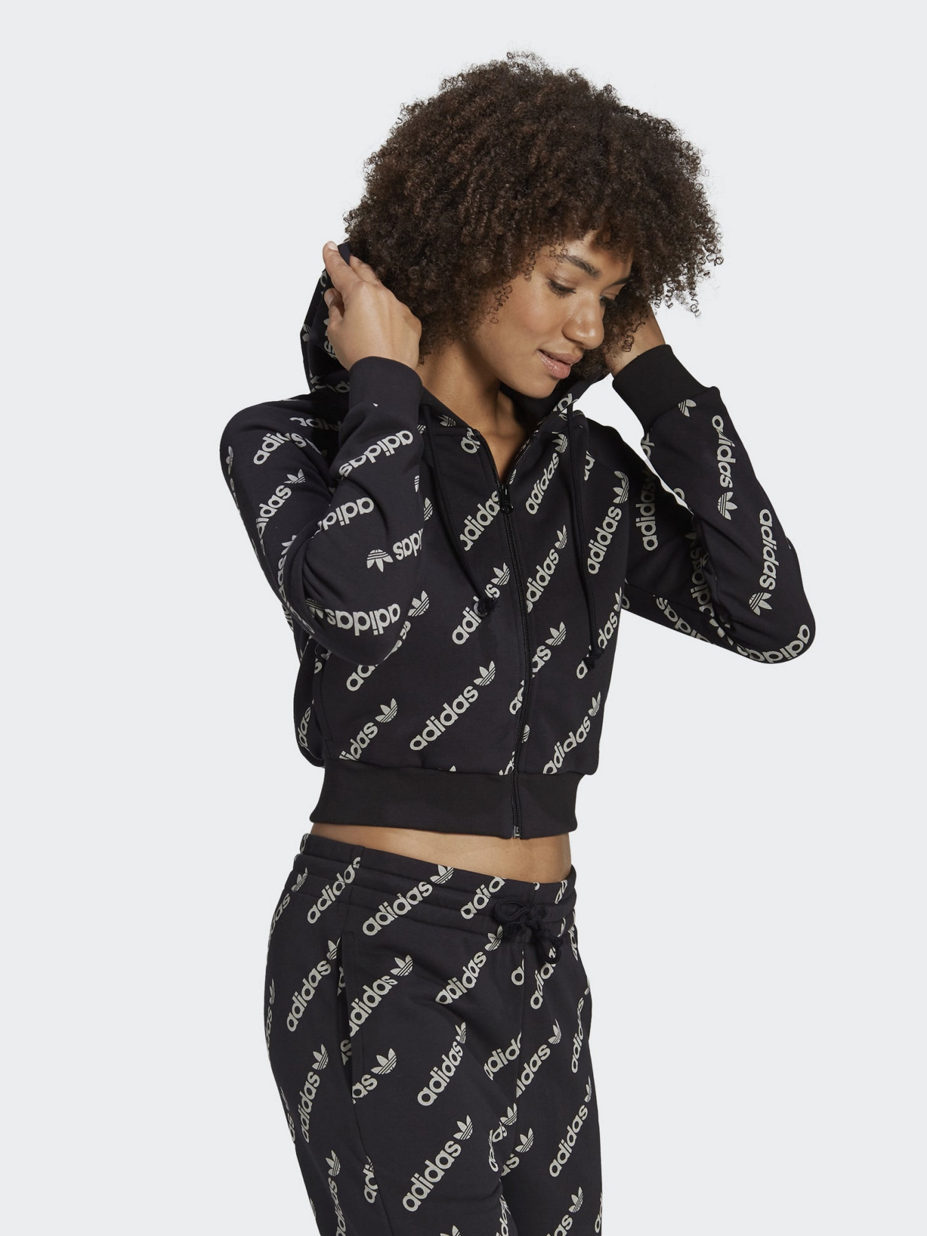 Кофта спортивная Adidas Cropped Monogram Track модель HM4889 Фото