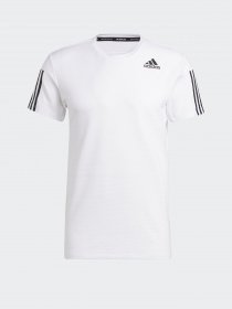 Футболка спортивна Adidas Primeblue Aeroready 3 Stripes модель H16877 Фото