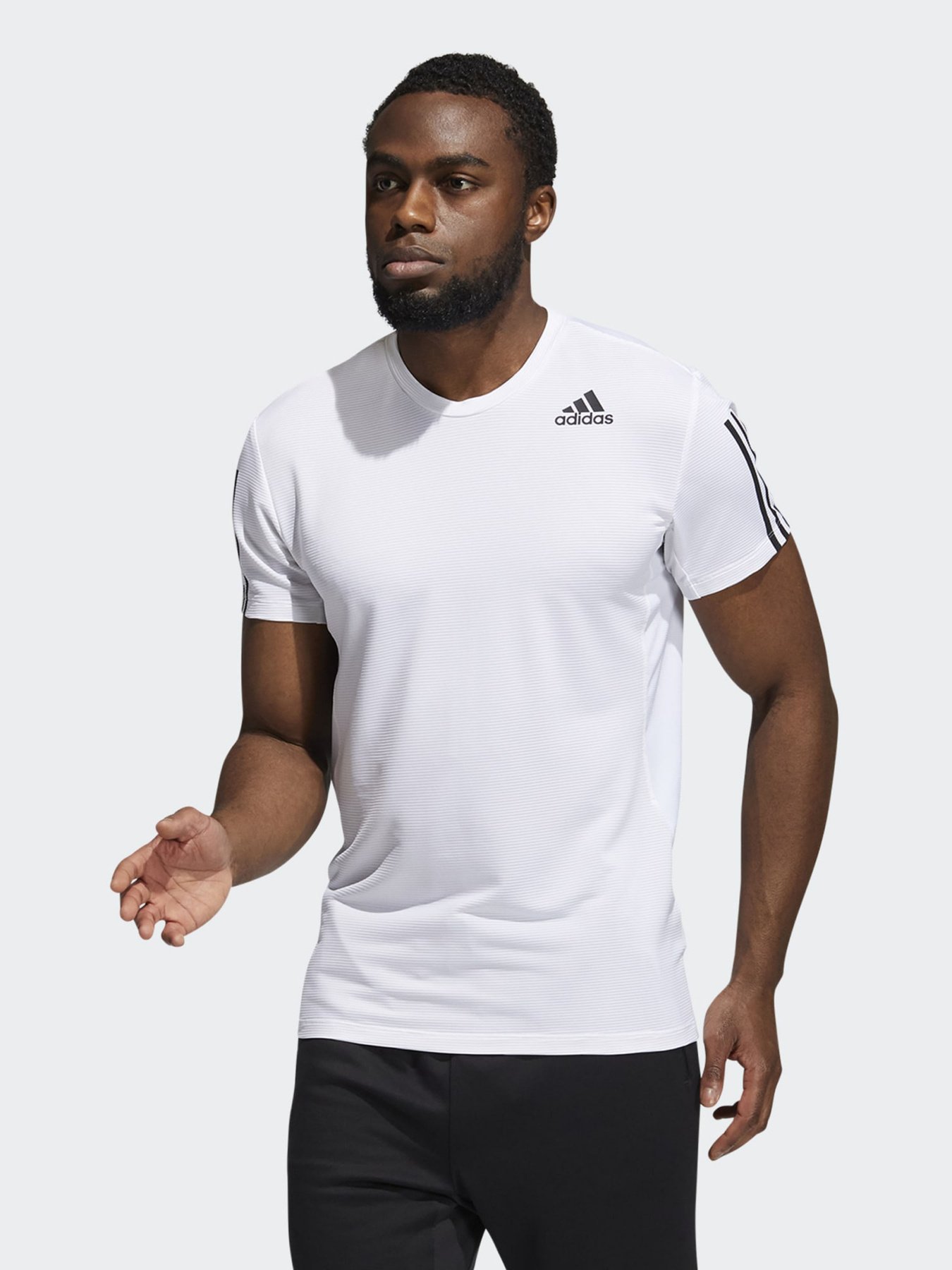 Спортивная футболка Adidas Primeblue Aeroready 3 Stripes модель H16877 Фото