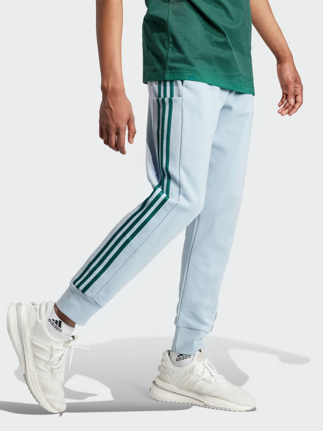 Спортивні штани Adidas Essentials French Terry Tapered Cuff 3-Stripes модель IJ8700 Фото